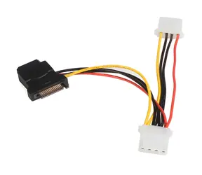 StarTech SATA - zasilacz Molex czarny / Zasilacz / SATA 15-pin - Molex 4-pin / 15 cm