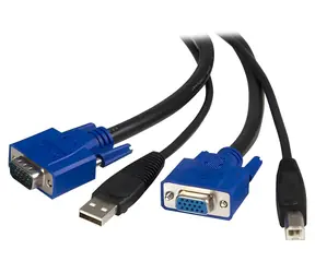 Kabel StarTech 2w1 USB KVM czarny / kabel KVM / VGA + USB / 1,8m
