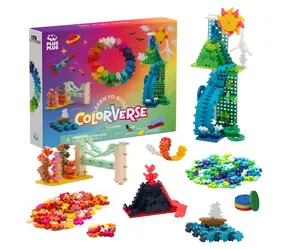 PLUS- Zestaw konstrukcyjny PLUS Rainbow Super Set / 1000 elementów / Konstrukcje 2D i 3D / od 5 lat