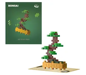 PLUS- Zestaw konstrukcyjny PLUS Kwiaty Zielone Bonsai / od 5 lat / plastik z recyklingu