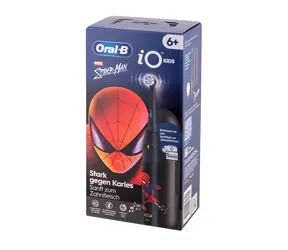 Oral-B iO Kids Spiderman czarna / elektryczna szczoteczka obrotowa dla dzieci / timer / od 6 lat / etui podróżne