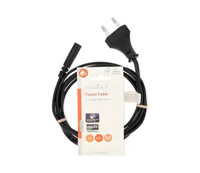 Kabel zasilający Nedis Euro (M) - IEC-320-C1 czarny / Kabel zasilający / Prosty-Prosty / 2 m