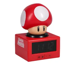 Budzik PALADONE Mushroom Super Mario / Tarcza analogowa / 3 baterie AA