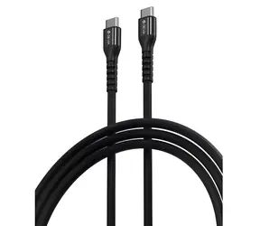 Kabel Devia Gracious Woven USB-C - USB-C czarny / Kabel / Pleciony / 1,5 m