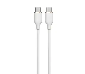 Devia Jelly Series biały / Kabel ładujący / USB-C - USB-C / 1,2 m / silikon