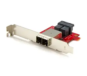 StarTech 2x SFF-8643 do SFF-8644 Adapter Czerwony / Adapter / Mini-SAS HD