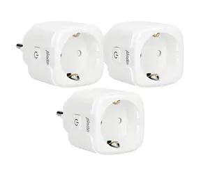 Alecto SMART-PLUG20 biały 3 szt. / Inteligentne gniazdko / Wi-Fi / Monitor zużycia / 3680W / 16A