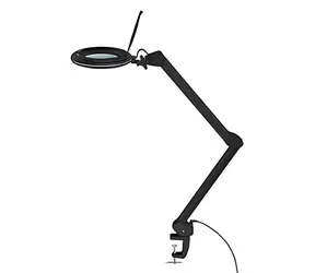 Lampa biurkowa Goobay z lupą czarna / Lampa / LED 10 W / ściemnialna / lupa 127 mm / 3 dioptrie