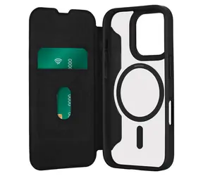 Puro Book Wallet Mag 2 czarny / Etui / MagSafe / iPhone 16 Pro Max