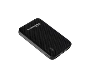 RealPower PB-5000 SE czarny / Powerbank 5000 mAh / 2x USB i USB-C / 5 V / 2,4 A
