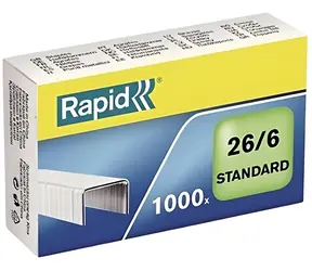 Zszywki Rapid 26/6 / Do KW 5990 i KW 5690 / 1000 szt. / Do 20 arkuszy 80 g