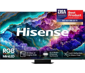 65-calowy Hisense 65UR9S szary / Telewizor / Mini LED RGB / UHD 4K / 170 Hz / DVB-T2&C&S2 / Wi-Fi / Głośniki 80 W