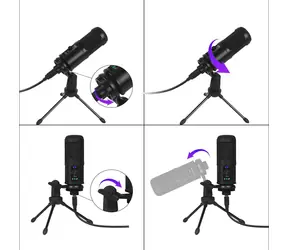 Varr Tube / Mikrofon gamingowy / kardioidalny / USB / statywowy