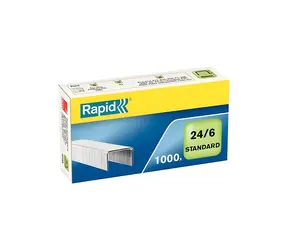 Rapid 24/6 standard / Zszywki do zszywacza / 1000 szt. / Na 30 kartek 80g / Do KW 5990, KW 5690