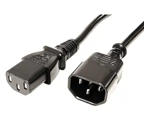 Przewód zasilający Value Extension IEC320 C14-C13 czarny / Przewód zasilający / 1,8 m