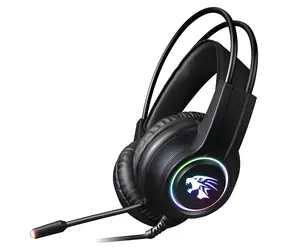 VARR VH8030 czarny / Słuchawki gamingowe z mikrofonem / RGB / USB / 2x Jack 3,5 mm