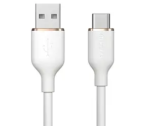 Kabel danych Devia Jelly Series USB-A - USB-C biały / Kabel danych / silikonowy / 1,2 m