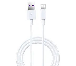 Kabel ładujący Devia Super Charge USB-A - USB-C biały / Kabel ładujący / 5A / 1,5 m