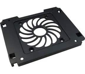 Rama montażowa Inter-tech 5,25” do 1 dysku HDD/SSD 3,5”/2,5” / Rama / Wentylator 12 cm / Czarna