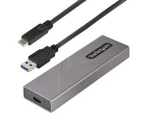 Pudełko StarTech na dyski SSD M.2 NVMe i SATA / Pudełko zewnętrzne na dysk SSD / USB-C 10 Gb/s / konstrukcja aluminiowa / beznarzędziowe
