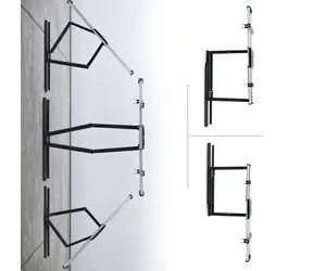 StarTech / Zestaw do montażu ściennego / do płaskiego panelu / przegubowy, 2 uchwyty pionowe / VESA 600x400 / do 45 kg / aluminium