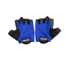 Rękawiczki HEAD Fitness XL czarno-niebieskie / bez palców / wyściełana dłoń / regulowane zapięcie
