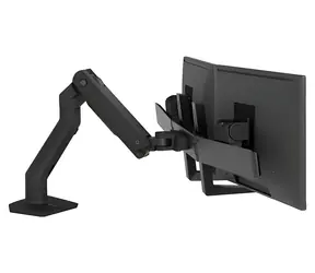 Ramię biurkowe Ergotron HX na dwa monitory, czarne / Ramię biurkowe na 2 monitory / Do 32" / Regulowana wysokość do 292 mm