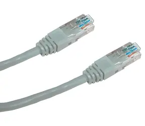 Kabel krosowy DATACOM 10m szary / UTP / CAT5e / RJ45