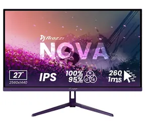 27" Arozzi NOVA 27T2K260 fioletowy / Monitor / IPS / QHD 2560x1440 / 260Hz / 1ms / 2x HDMI / 2x DP