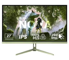 27" Arozzi NOVA 27T2K260 zielony / Monitor / IPS / 2560x1440 / 260Hz / 1ms / 2x HDMI / 2x DP