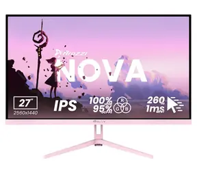 27" Arozzi NOVA 27T2K260 różowy / Monitor / IPS / 2560x1440 / 260Hz / 1ms / 2x HDMI / 2x DP