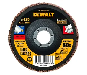 DeWalt / Tarcza listkowa / P80 / 125×22,2 mm