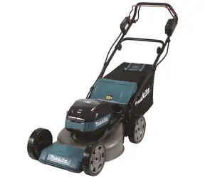 Kosiarka akumulatorowa Makita z siedziskiem samojezdnym / 40 V / Szerokość koszenia 48 cm / Kosz 62 l / Bez akumulatora i ładowarki
