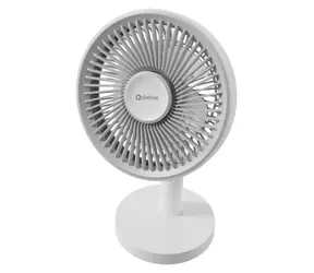 Platinet PRDF0576 biało-szary / Wentylator biurkowy / Akumulator 1800 mAh / 12,5 cm / 3 prędkości / USB-C