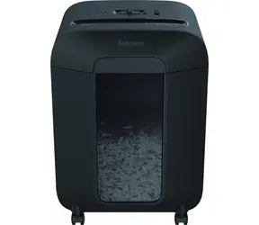 Fellowes LX 85 czarny / Niszczarka / cięcie poprzeczne 4x40 mm / 12 arkuszy papieru 70 g / Szerokość wejściowa 224 mm