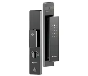 Ezviz DL50FVS czarny / Inteligentny zamek do drzwi z wideodomofonem / 4" IPS / czytnik linii papilarnych / Wi-Fi / Bluetooth