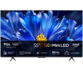 55" TCL 55QLED810L czarny / Telewizor / 4K UHD / Mini LED / 144 Hz / Google TV / 4X HDMI 2.1 / DVB-T2/C/S2 / Głośniki 30 W
