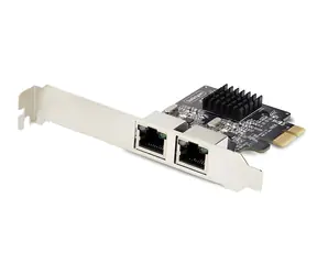 Karta sieciowa StarTech 2- Port Gigabit PCIe czarna / Karta sieciowa / PCI Express x1 / 2x RJ45