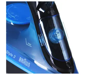 Braun FreeStyle 3 FI 3194.BK czarno-niebieski / Żelazko parowe / 2400 W / Płyta ceramiczna / 200 g/min
