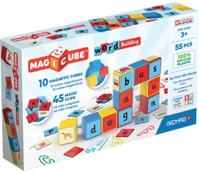 Zestaw konstrukcyjny Geomag MagiCube Words / 55 elementów / od 1 roku