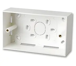 Ramka ścienna Lindy 2x UK biała / Rama / 146x86x47 mm / Tworzywo ABS