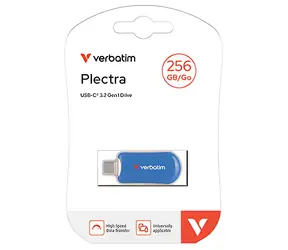 Verbatim Plectra 256GB niebieski / Pendrive / USB-C 3.2 Gen 1 / do 100 MB/s