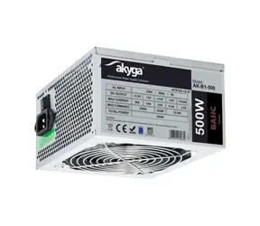 Akyga AK-B1-500 Basic grey / Zasilacz / 500 W / ATX 2.31 / 80+