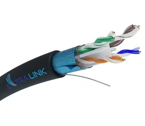 Extralink CAT6 FTP V2 / Kabel sieciowy / 25 m / ekranowany / zewnętrzny