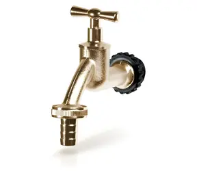 Prosperplast Metalowy kran do beczki na deszczówkę złoty / Kran / Gwint 3/4" / Metalowy
