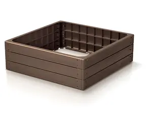Prosperplast Podwyższona podstawa do grządki Woody brązowa /  75,6 cm / Wysokość 25 cm / Plastik