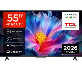55" TCL 55P6L czarny / Telewizor / 4K UHD / Google TV / DVB-T2/C/S2 / Wi-Fi / BT / Głośniki 20 W