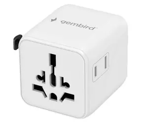 Gembird TPA-INT-01-W biały / Adapter podróżny / US/UK/ EU/AU / 250V/10A