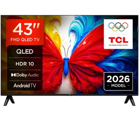 43" TCL 43S5L czarny / Telewizor / QLED / Full HD / Wi-Fi / BT / DVB-T2&C&S2 / Głośniki 20 W