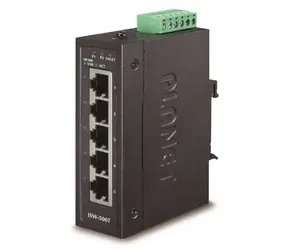 Planet ISW-500T / Przełącznik przemysłowy / 5x 10/100Base-TX / DIN / IP30 / od -40 do 75 °C